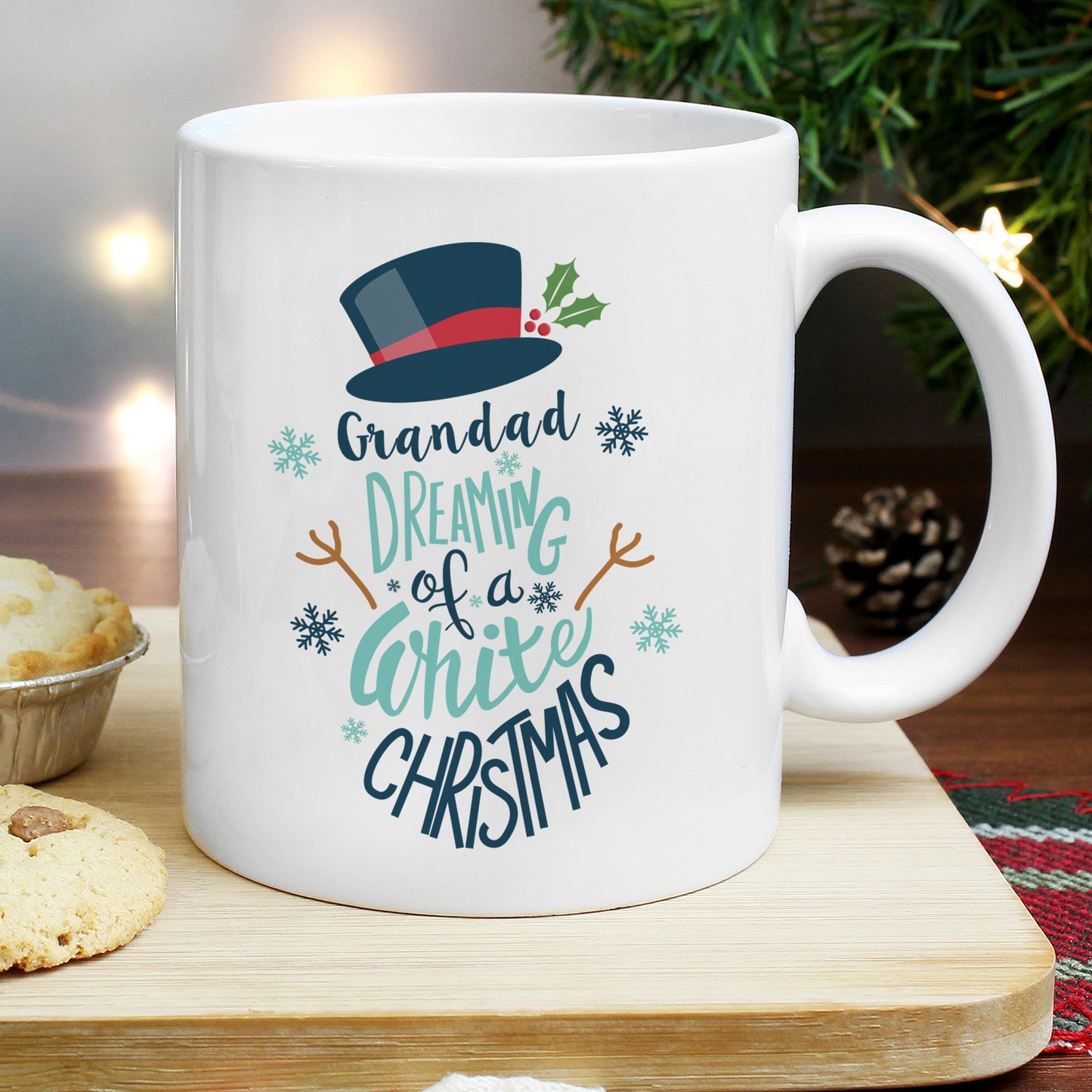 Personalised White Christmas Mug