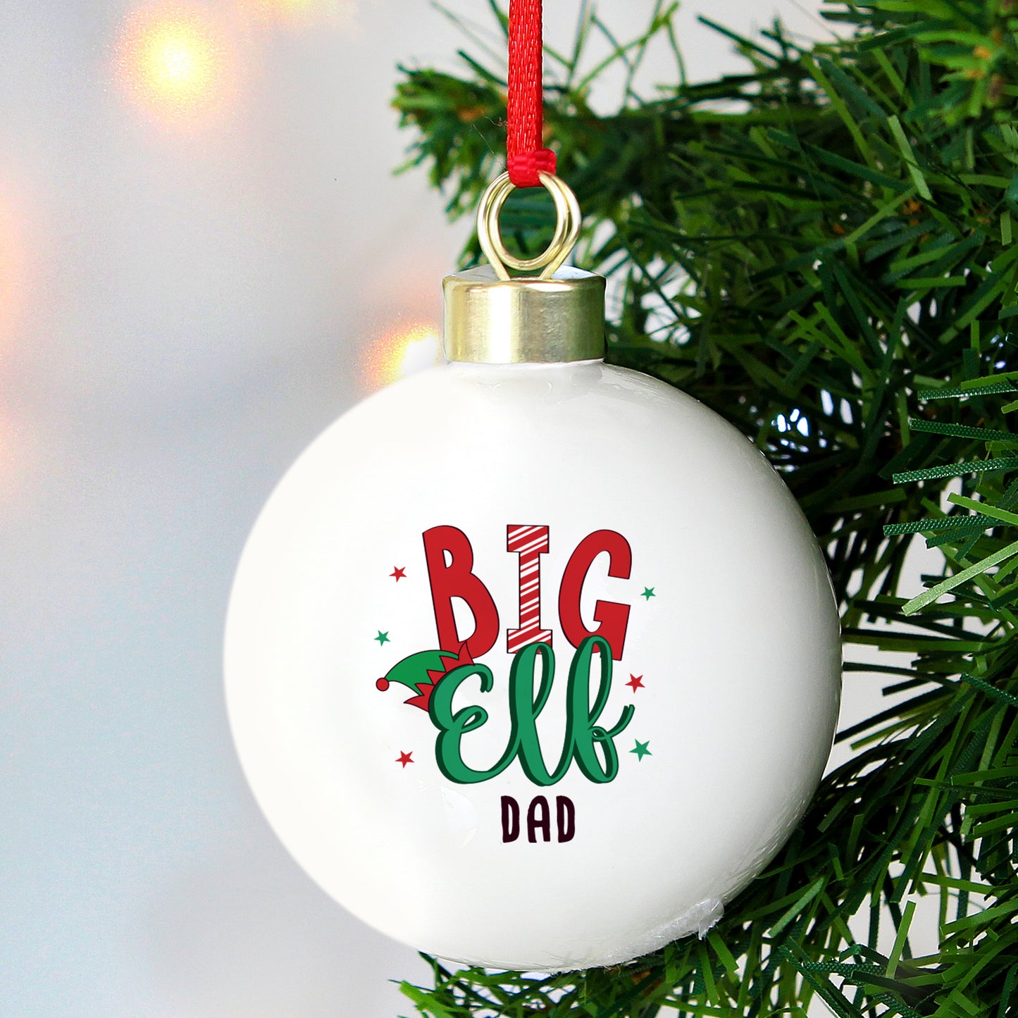 Personalised Big Elf Bauble