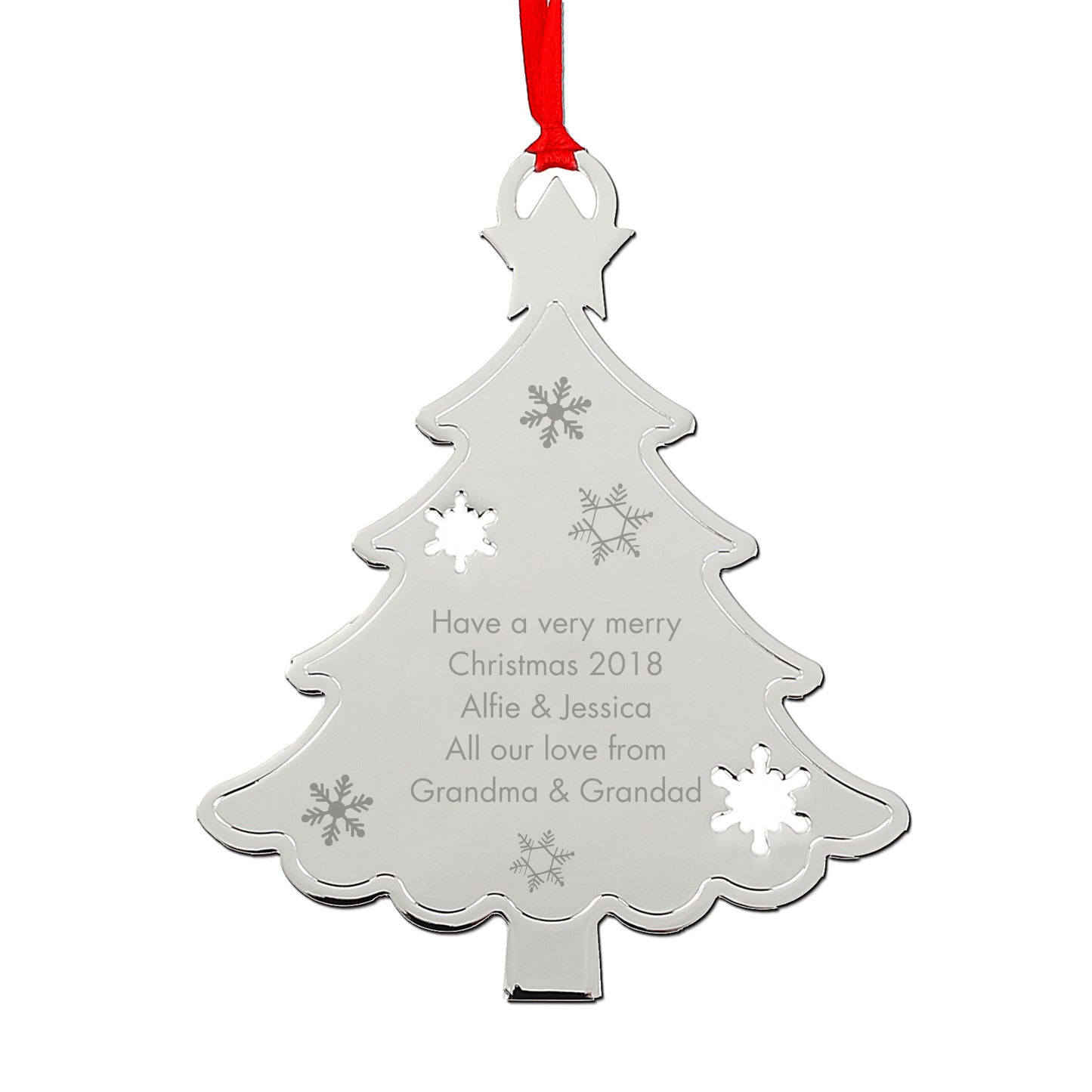 Personalised Any Message Christmas Tree Decoration