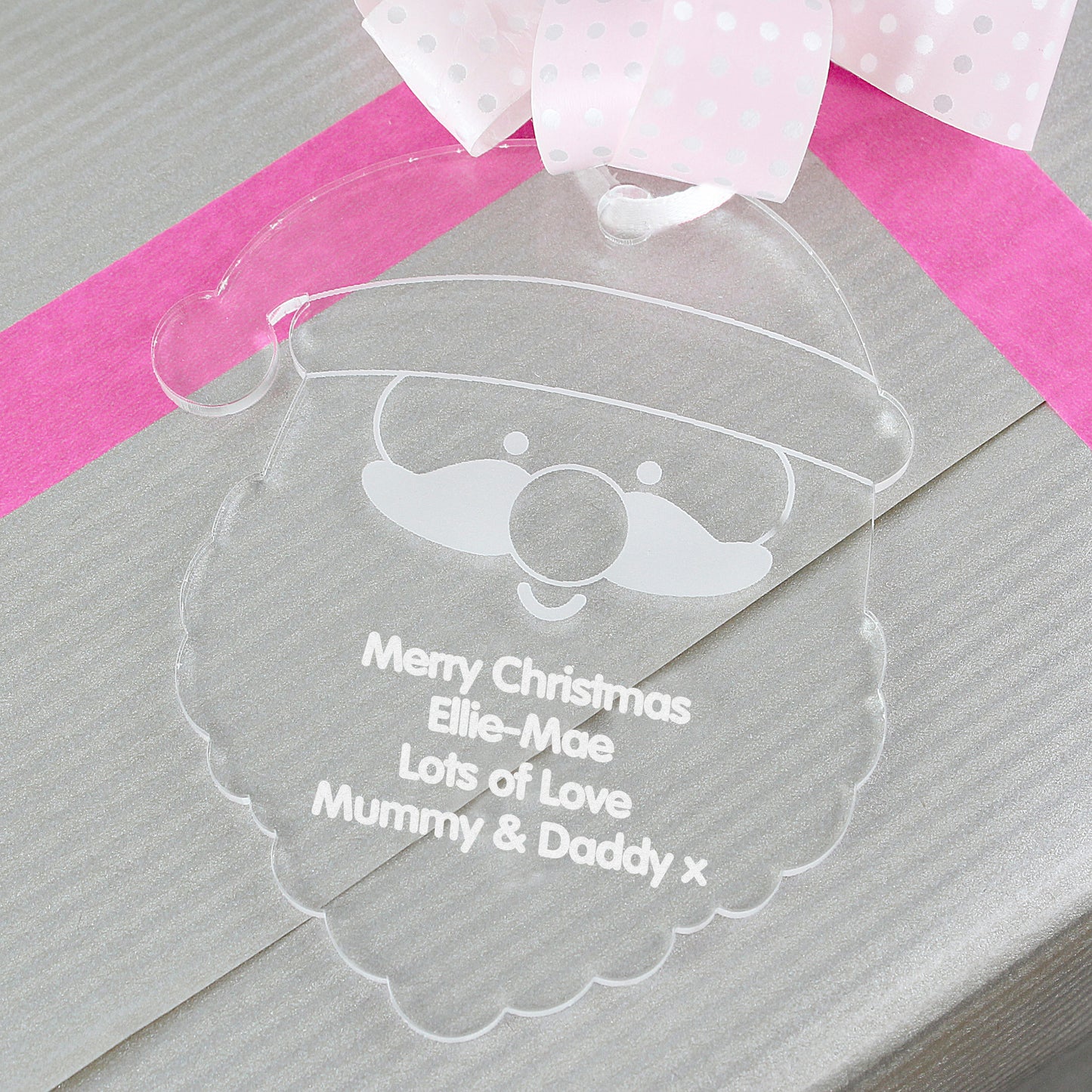 Personalised Acrylic Santa Decoration