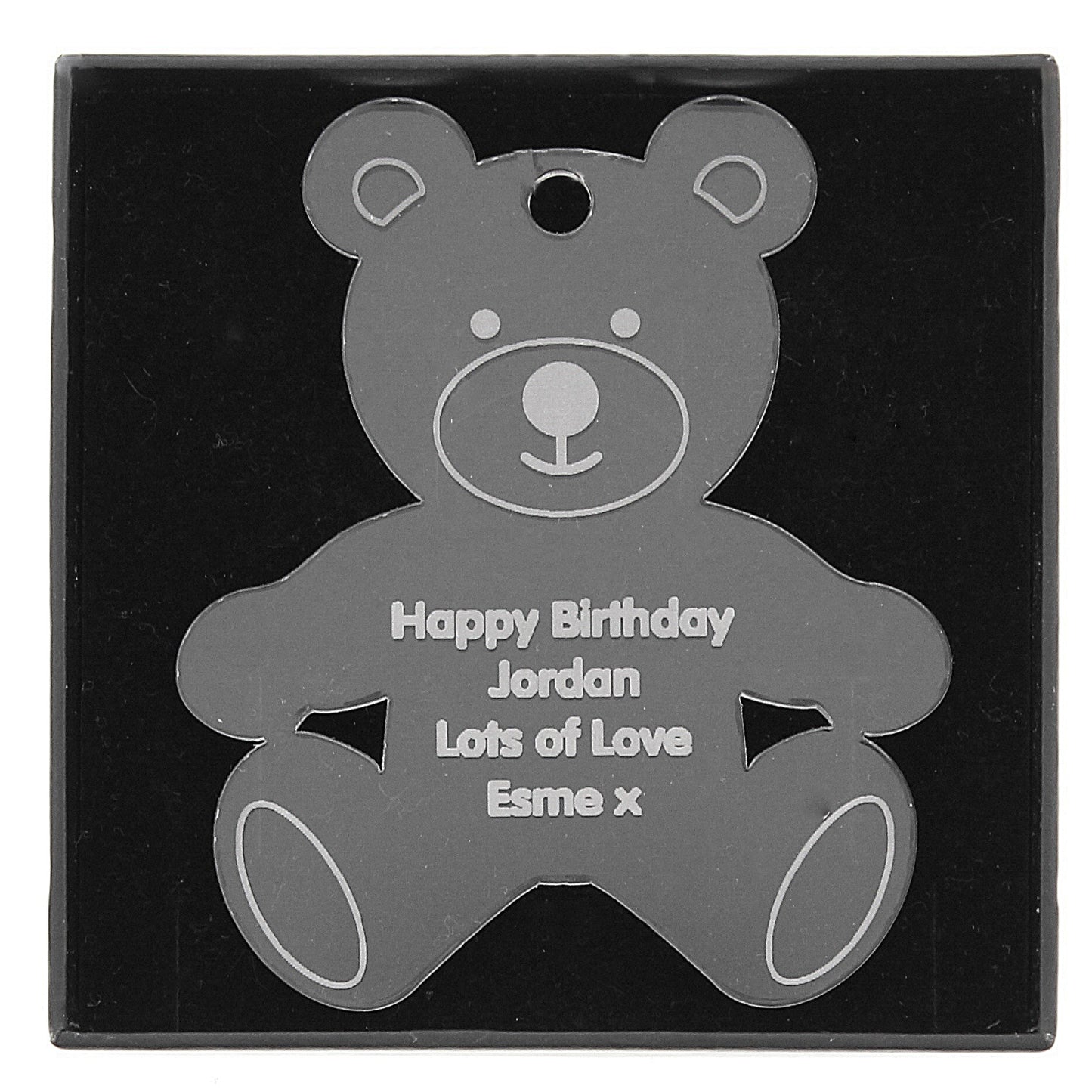 Personalised Acrylic Teddy Bear Decoration