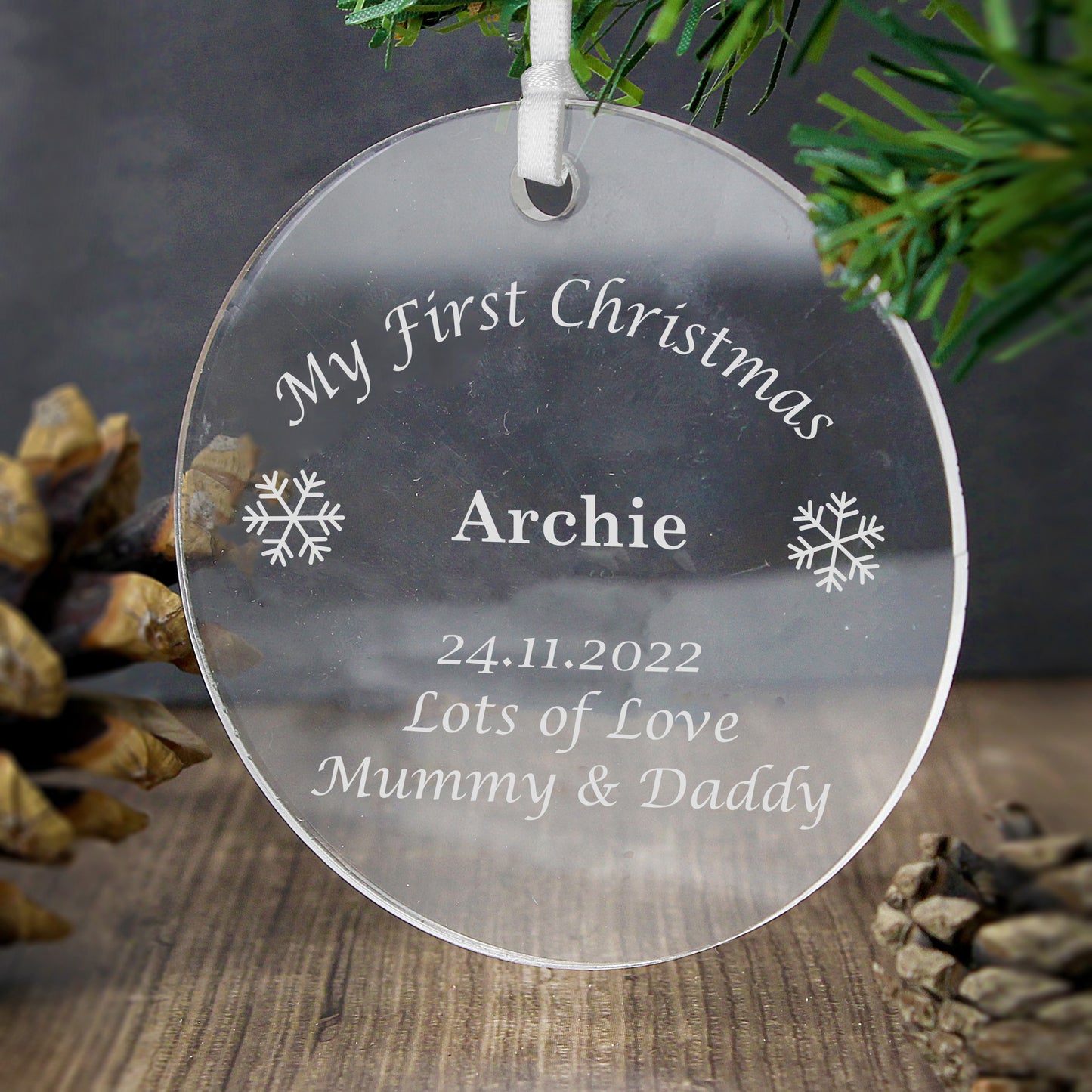 Personalised Acrylic Bauble Decoration