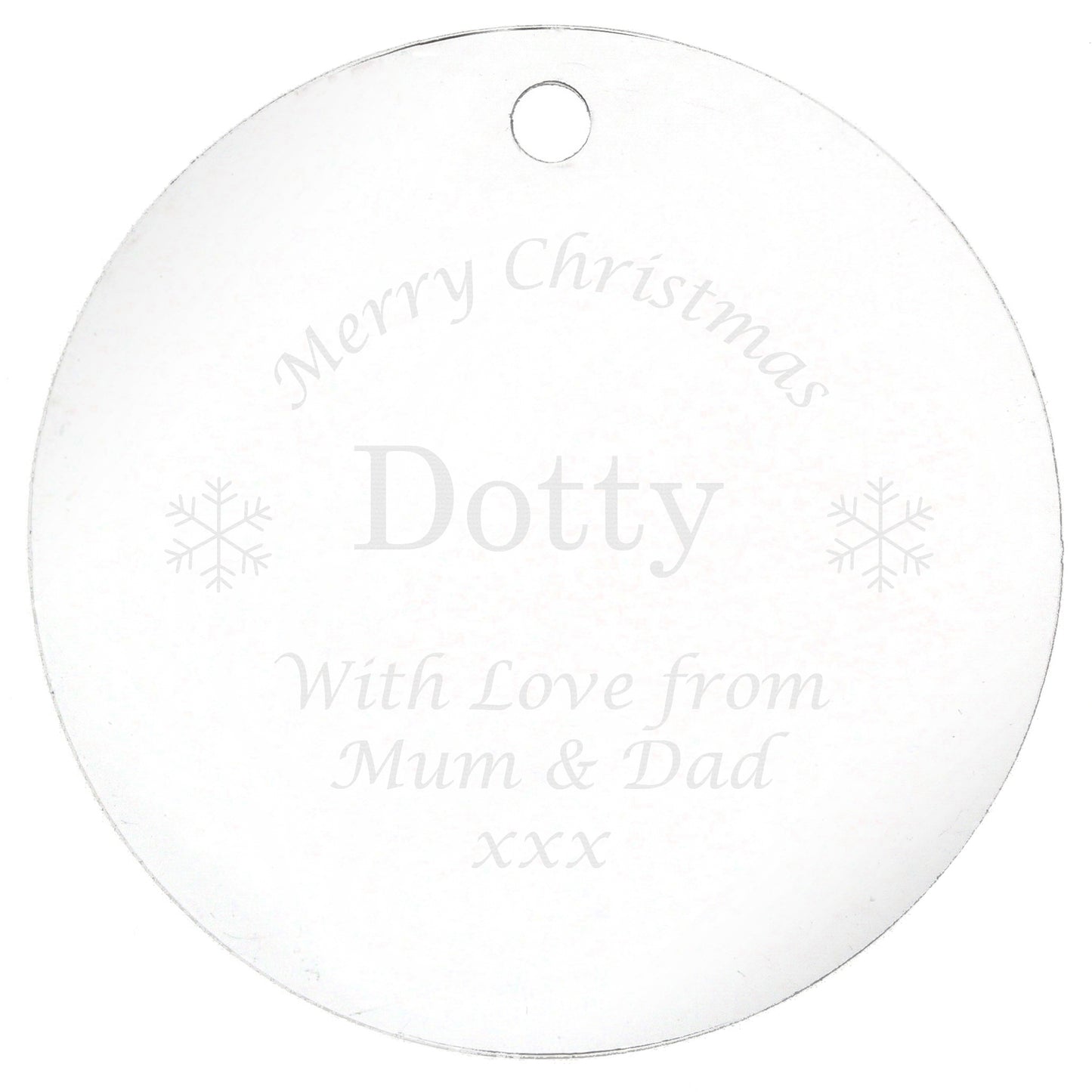 Personalised Acrylic Bauble Decoration