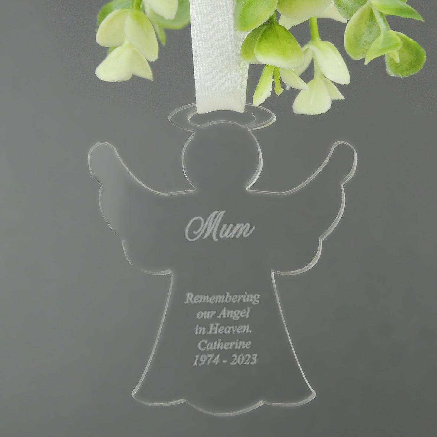 Personalised Acrylic Angel Decoration