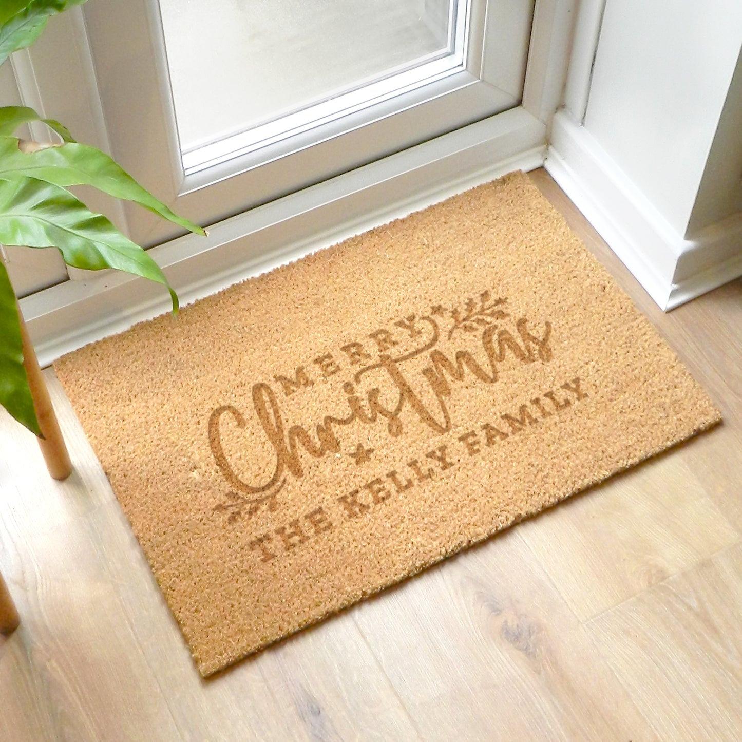 Personalised Christmas Rectangle Indoor Doormat