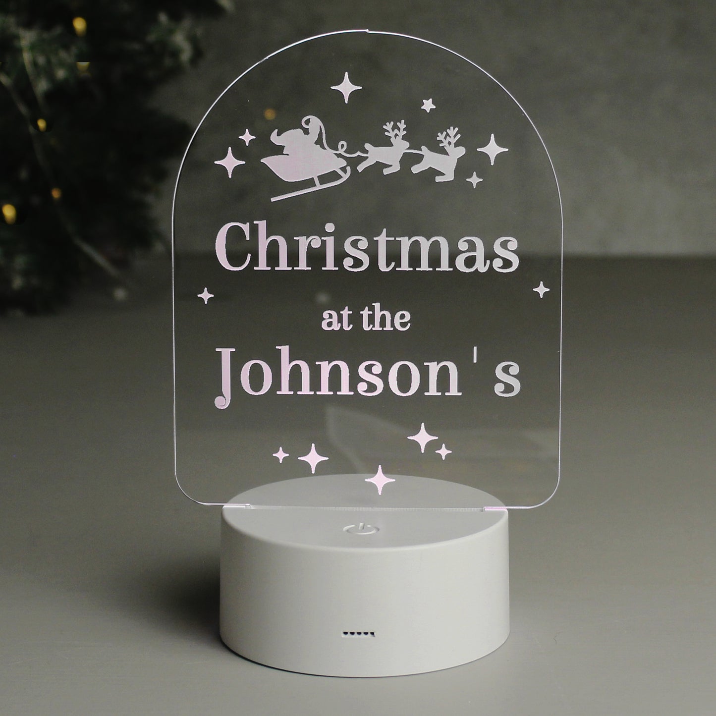 Personalised Free Text Christmas LED Light