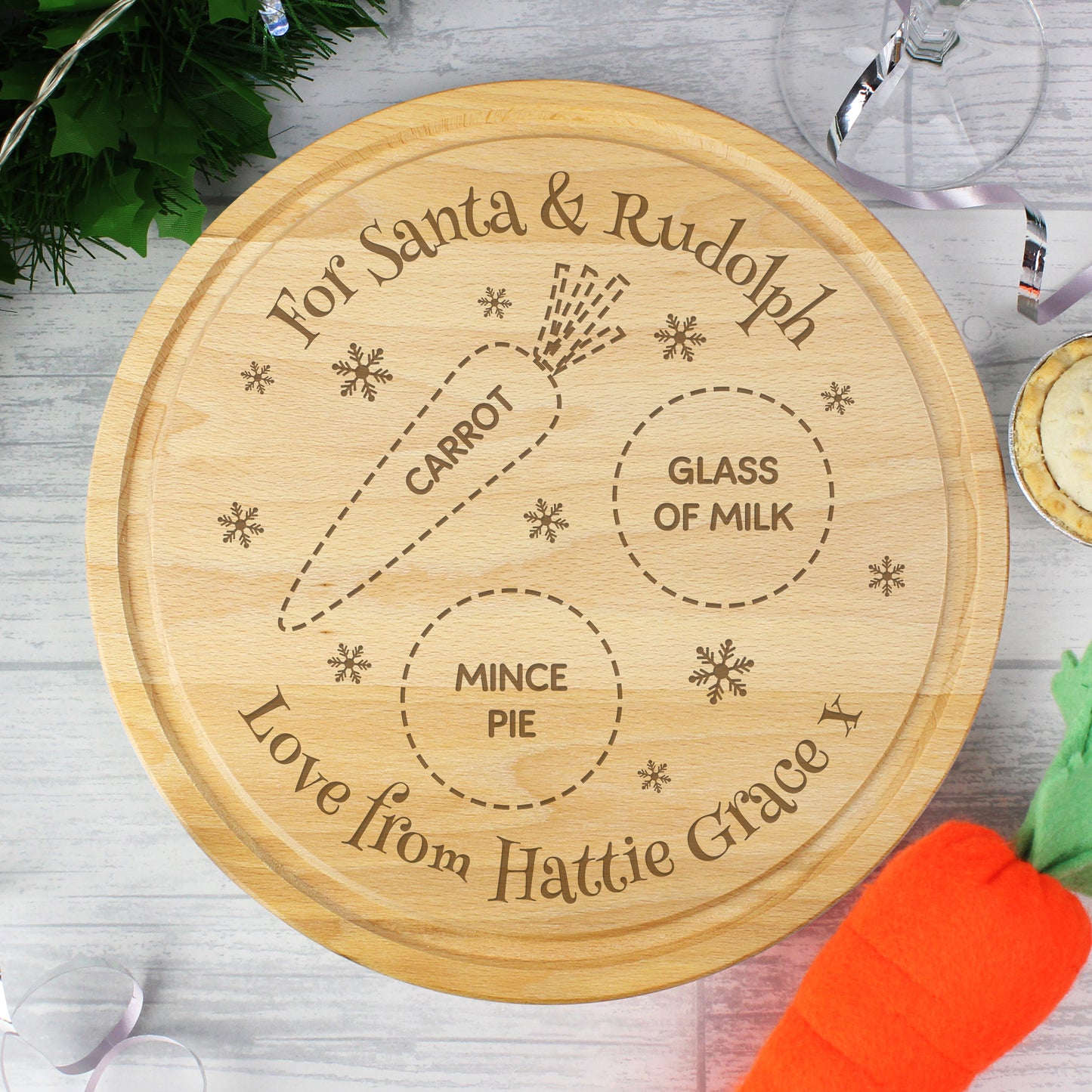 Personalised Christmas Eve Mince Pie Board