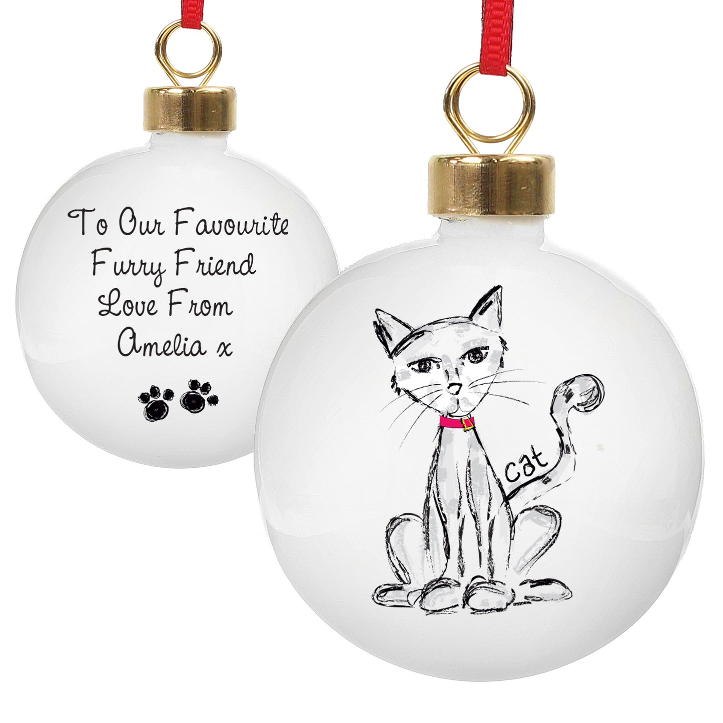 Personalised Cat Bauble