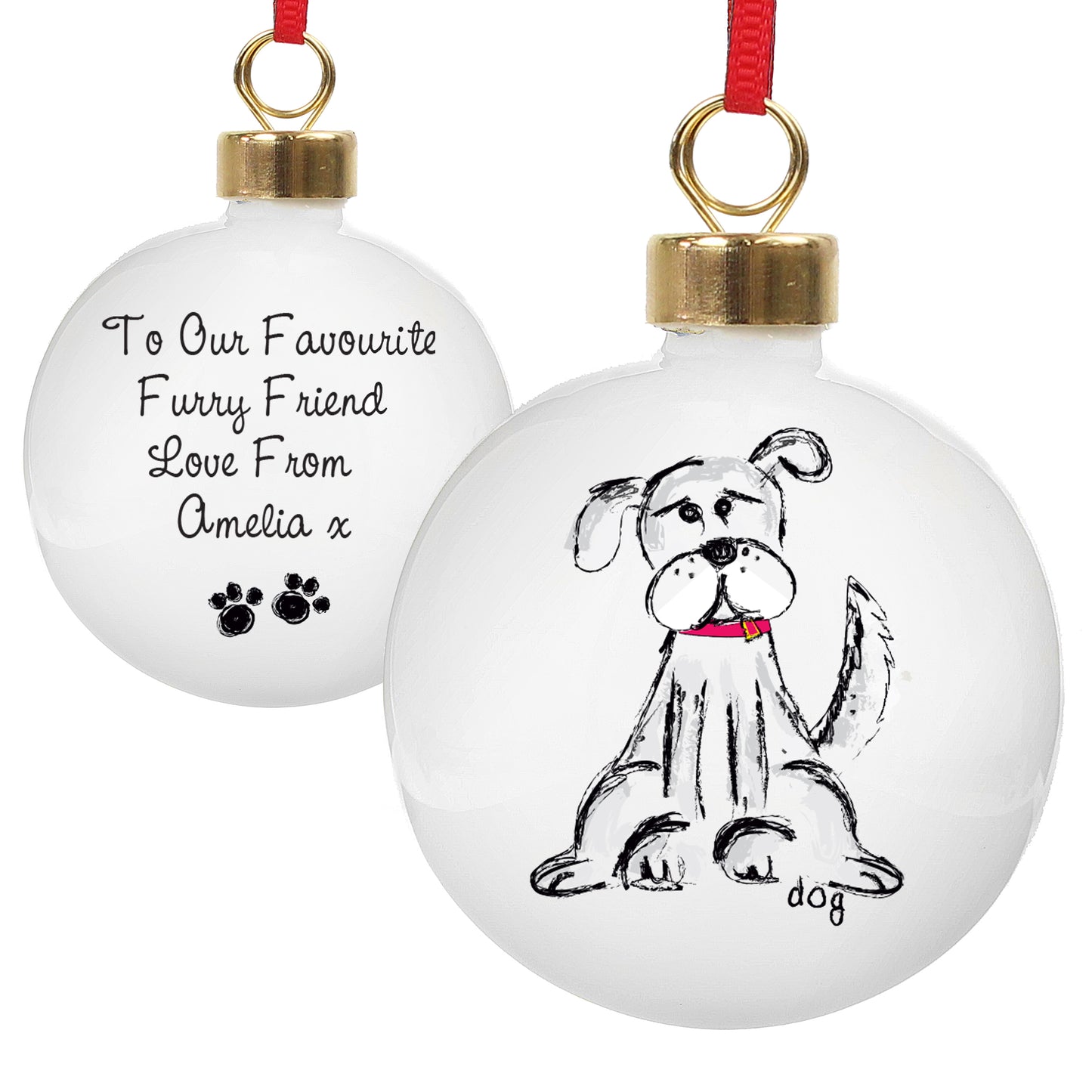 Personalised Dog Bauble