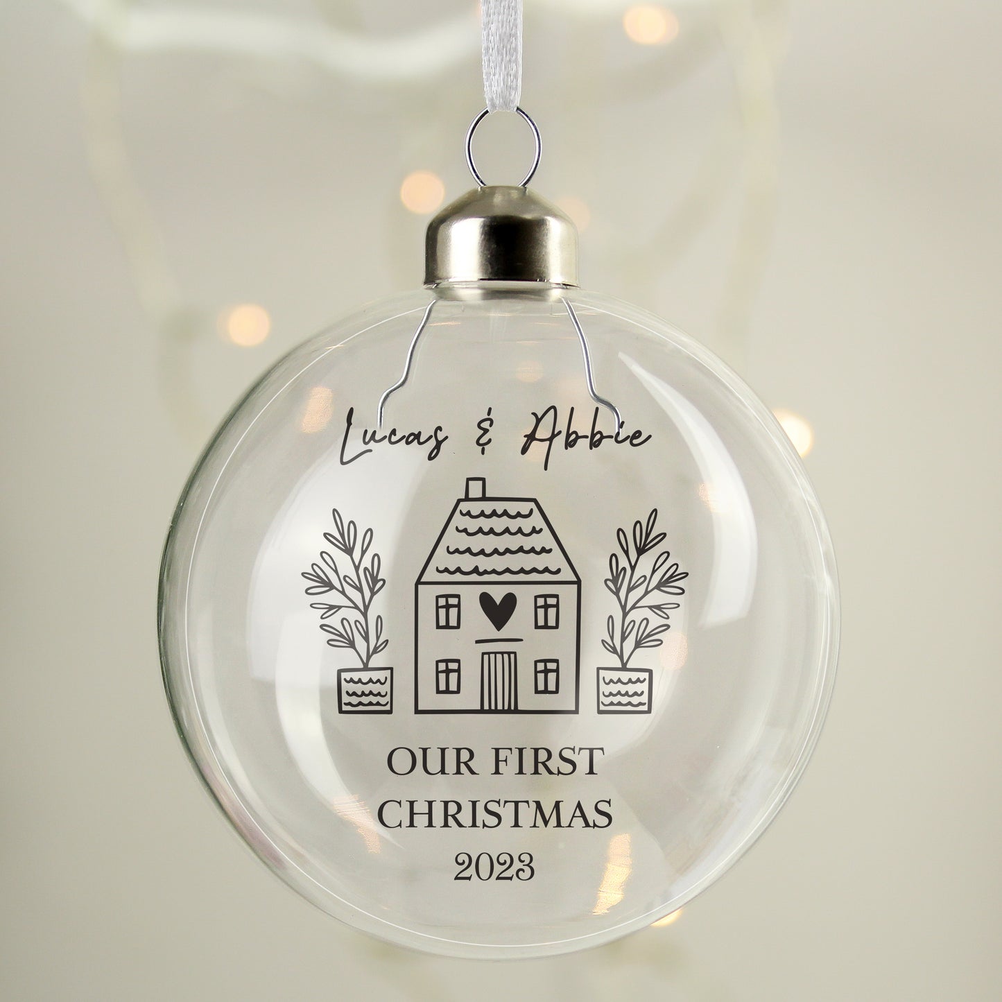 Personalised Home Glass Bauble