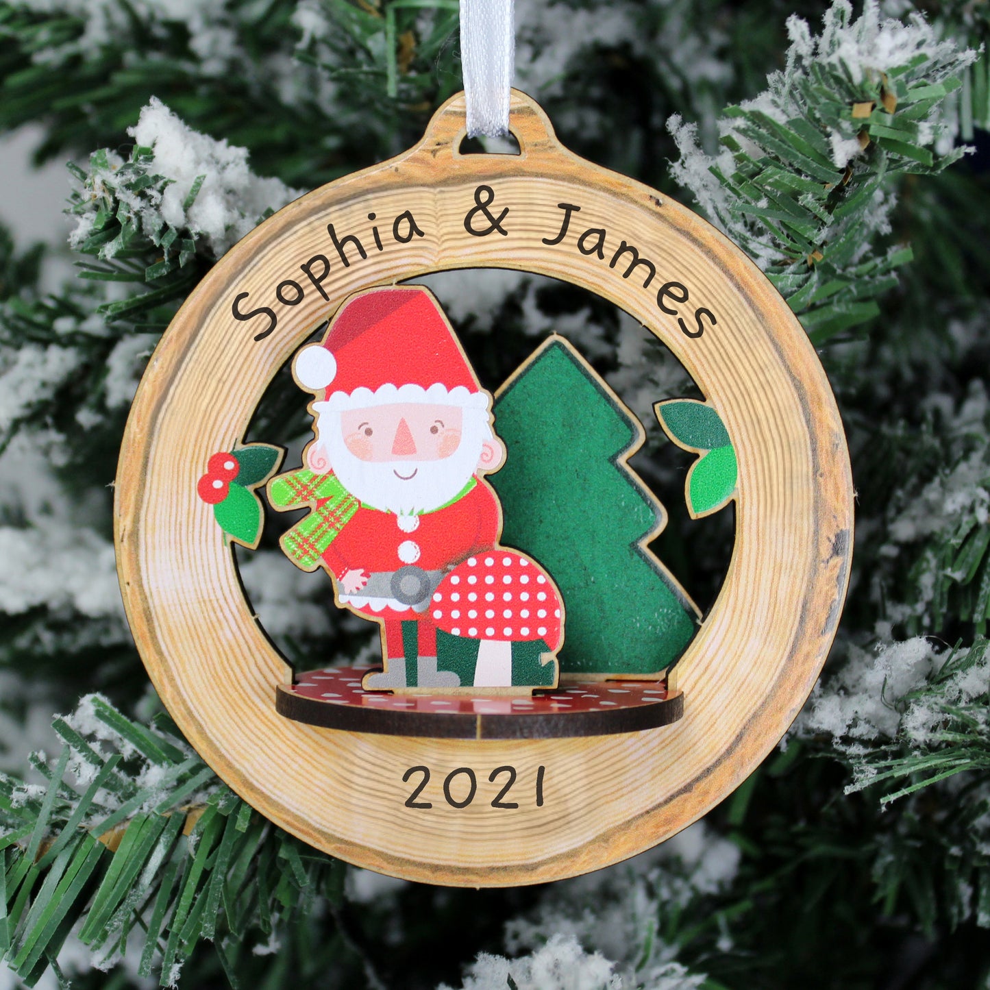 Personalised Make Your Own Toadstool Santa 3D Decoration Kit