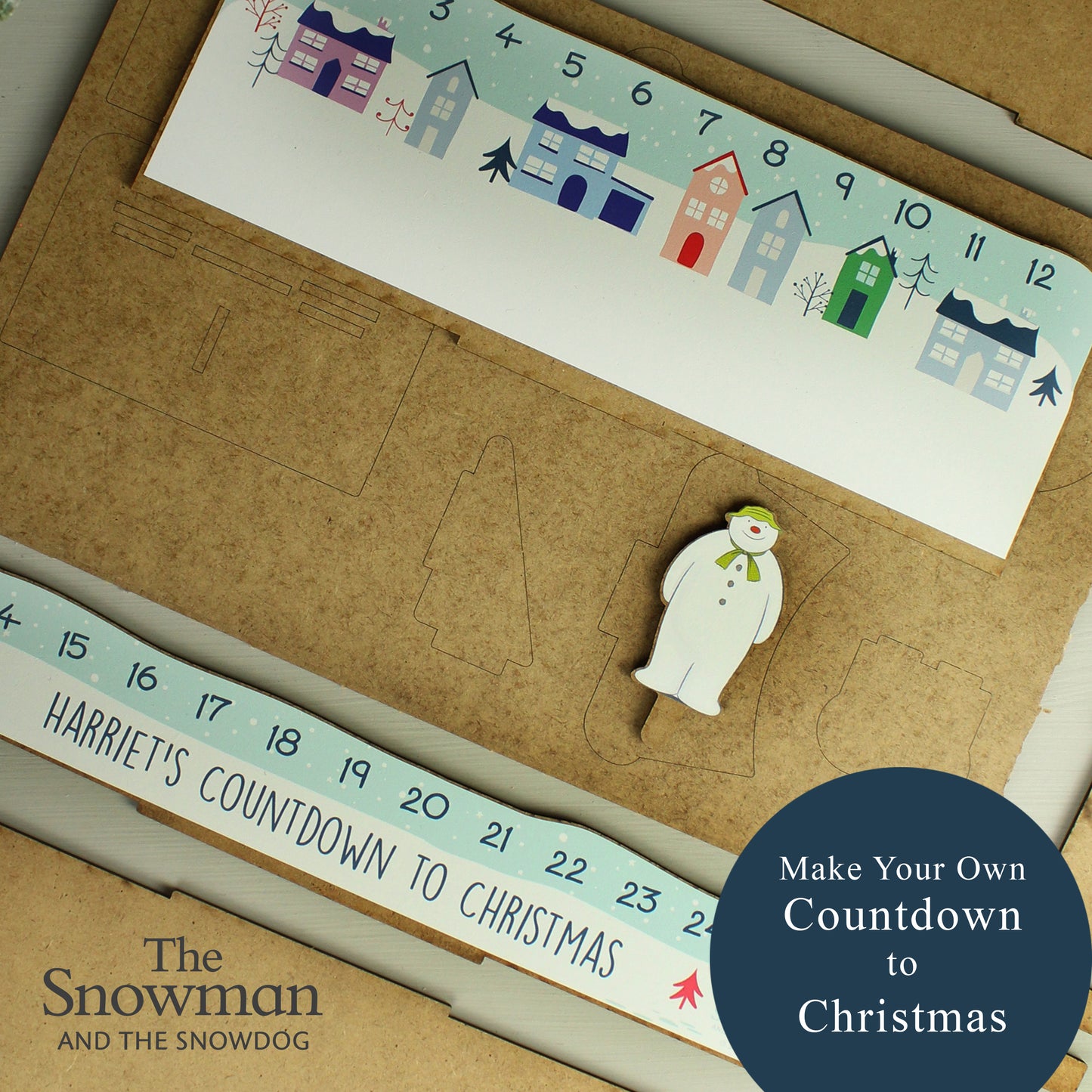 Personalised Make Your Own The Snowman Christmas Advent Countdown Kit