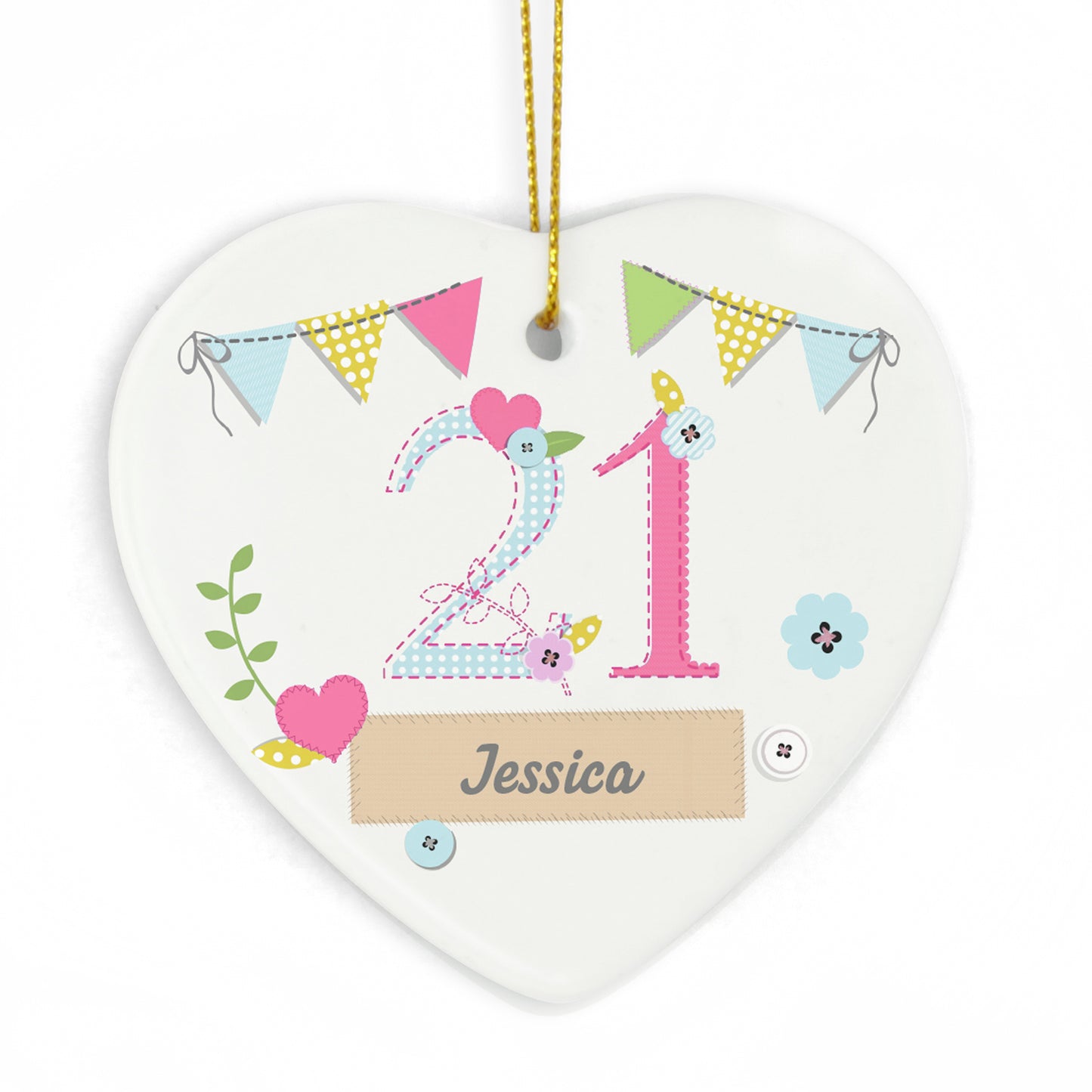 Personalised Birthday Craft Ceramic Heart