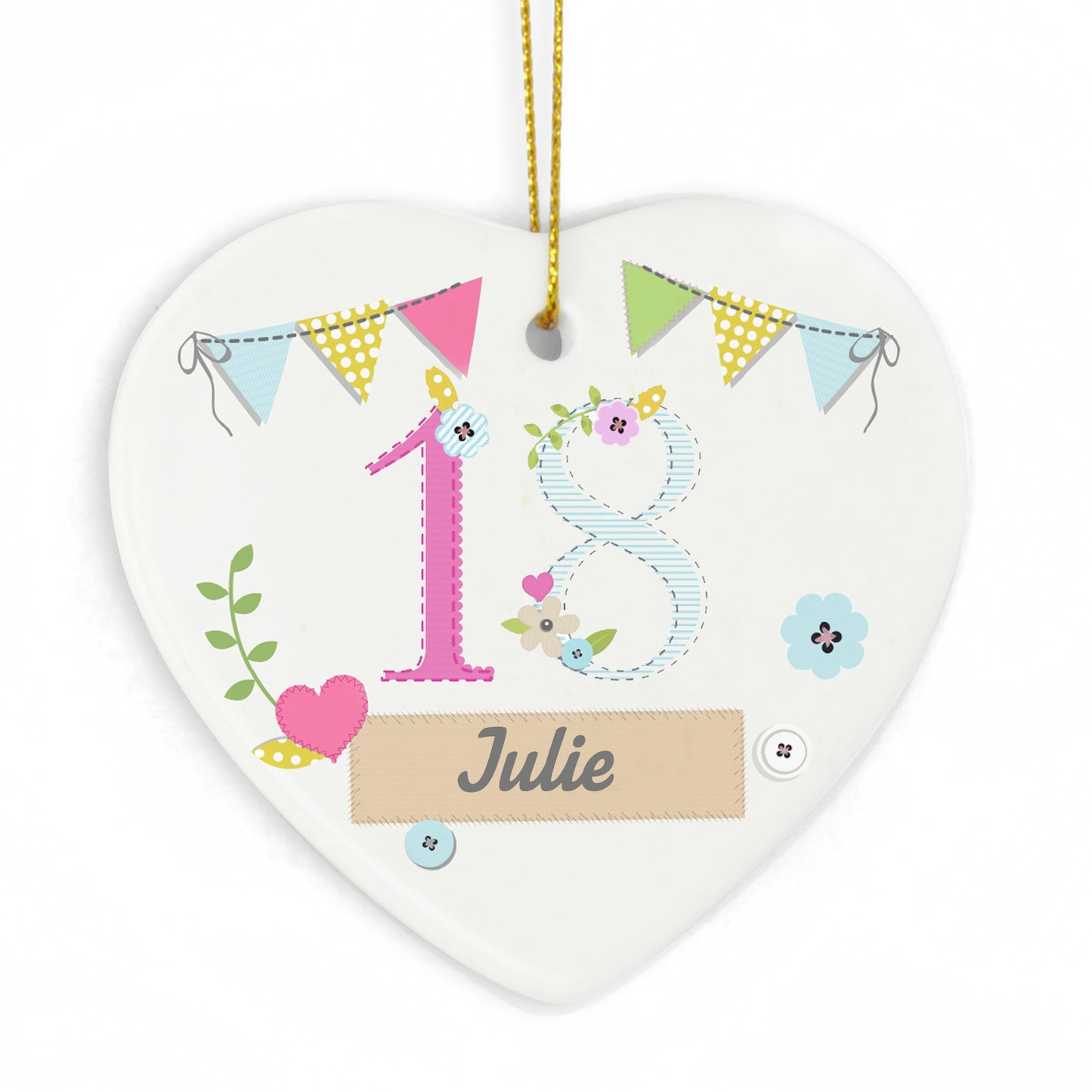 Personalised Birthday Craft Ceramic Heart