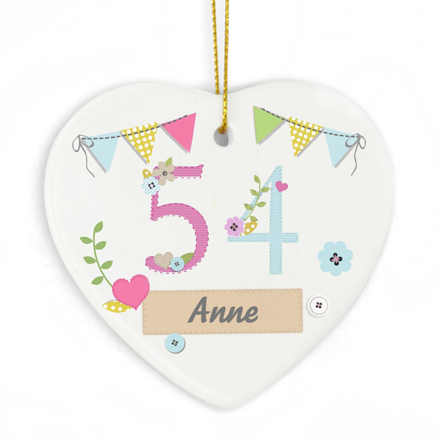 Personalised Birthday Craft Ceramic Heart